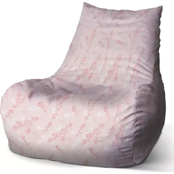 Sedací pytel Sedací vak Bean Růžové rostliny - Sablio - 100 x 90 x 45 cm