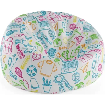 Sedací pytel Sablio Sedací vak Cocoon Barevná škola - 115 x 75 cm x 45 cm - Sablio