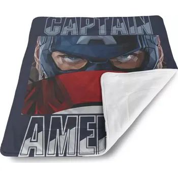 Dětská deka Sablio Dětská deka pro miminko Kapitán Amerika pohled přes štít - 80x100 cm