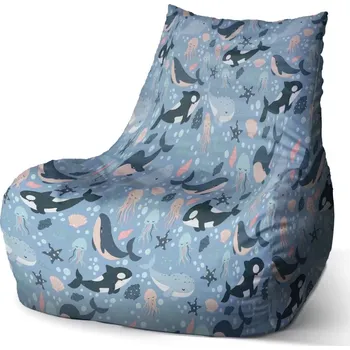 Sedací pytel Sedací vak Bean Dětský mořský svět - Sablio - 60 x 70 x 70 cm