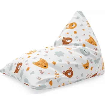 Sedací pytel Sablio Sedací vak Triangl Medvěd a liška: 120 x 100 x 100 cm - Sablio