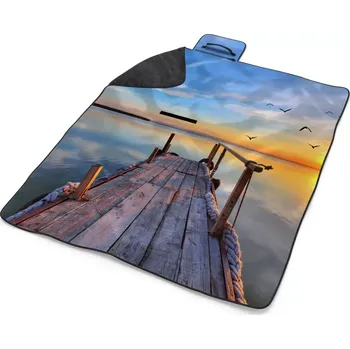 deka Sablio Plážová deka Molo a racci: 200x140 cm