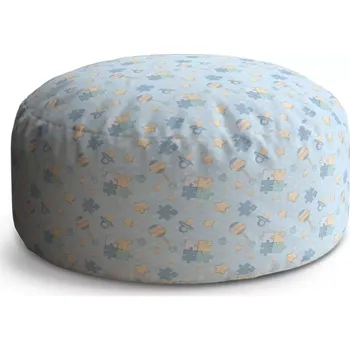 Taburet Sablio Kulatý taburet Circle Létající talíře a rakety: 38x48 cm - Sablio