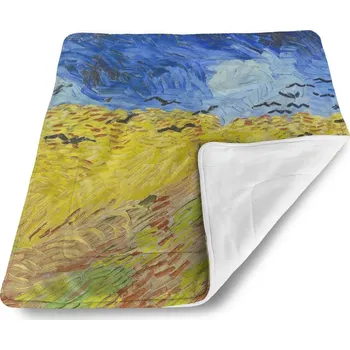 Dětská deka Sablio Dětská deka pro miminko Pšeničné pole s vránami - Vincent van Gogh - 80x100 cm