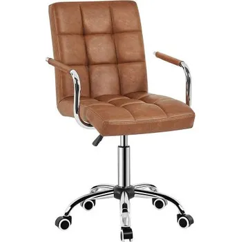 Kožená kancelářská židle 593323 retro brown - A YAHEETECH