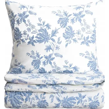 Povlečení Bavlněné Povlečení TALEIA s modrým vzorem 220x200 + 2*70x80 cm HOMLA