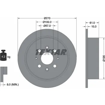 Brzdový kotouč Brzdový kotouč TEXTAR 92147500