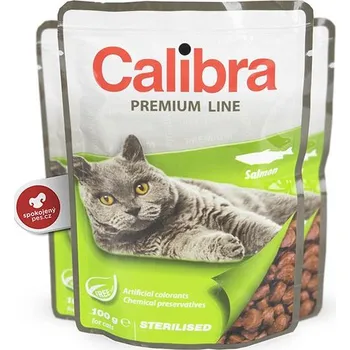 Calibra Cat Premium kapsička Sterilised losos SET 24x 100 g