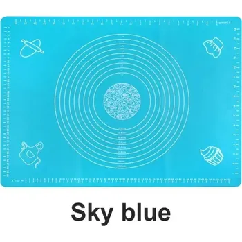 Váleček na těsto Silikonová podložka na válení těsta | kuchyňská pomůcka - Modrý , 50x40