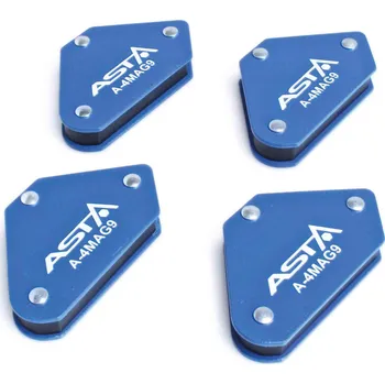 Příslušenství ke svářečce ASTA A-4MAG9, magnetické úhelníky ke svařování | nastavitelný úhel 45°, 90° a 135°, aplikační síla 4 kg