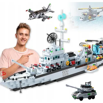 ostatní stavebnice PÁSOVEC BOJOVÉ LODI MODEL KŘIŽNÍKU 6V1 K SESTAVENÍ