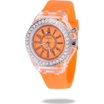 Hodinky Svítící led párové módní hodinky | doplňky - pomerančový