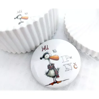 Kosmetické zrcátko Jdu na punč, zrcátko průměr 58 mm, 1 kus