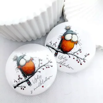 Dekorativní magnet Vždy s nadhledem, magnetka průměr 58 mm, 1 kus