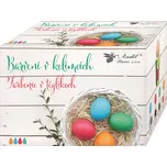 ANDĚL Kelímky 4 ks včetně barev na vajíčka, držáček