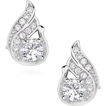 Náušnice Olivie Stříbrné náušnice s čirým zirkonem 1659 Ag 925; ≤1,8 g.