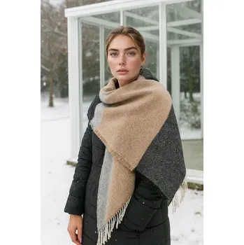 Šála Lucky Bees Beige/ Grau - (L)180 x (B)50 cm 4198399 onesize