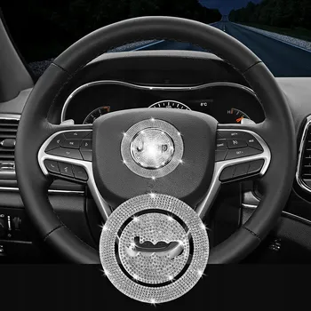 autokoberec LUXUSNÍ DIAMANTOVÁ NÁLEPKA NA VOLANT AUTA S ZIRKONY A LOGEM BMW