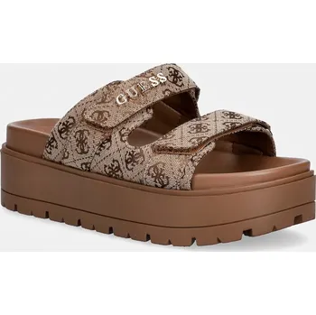 Dámské pantofle Pantofle Guess FAXON2 FLJF2X.FAL03.BEIBR hnědá 88X, EUR 39
