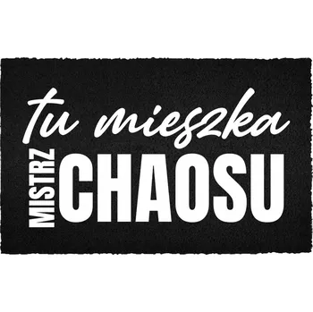 Rohožka VSTUPNÍ ROHOŽKA 40X60 ČERNÁ KOKOSOVÁ PŘED DVEŘE VTIPNÁ MISTR CHAOSU