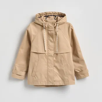 Dámské oblečení Reserved - Bunda s kapucí - béžová - 487IA-08X - 487IA-08X-XL