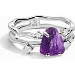 ELENYS Royal Fashion rhodiovaný prsten SKA-R006-SILVER-AMETHYST