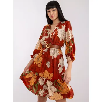 Dámské šaty Šaty LC SK 22K 3039.51P tmavě oranžová XL