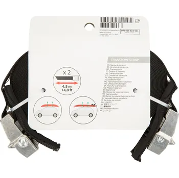 DECATHLON Transportní popruhy na kajak/paddleboard/surf/windsurf ČERNÁ