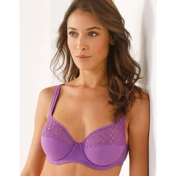 Podprsenka Podprsenka Coria z bavlny a krajky, s kosticemi fialová 85C
