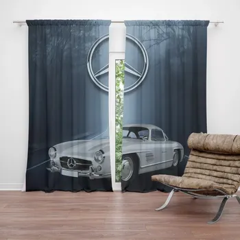 Závěs Sablio Závěsy Mercedes-Benz 300 SL V lese: 2ks 140x250cm