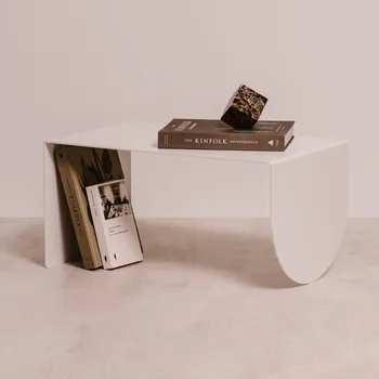 Konferenční stolek Kovový odkládací stolek Berlin Bílá