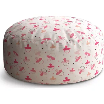 Taburet Sablio Kulatý taburet Circle Růžové dudlíky: 38x48 cm - Sablio