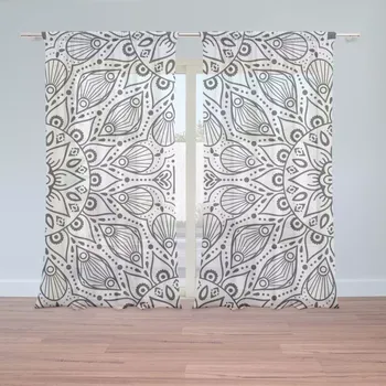 Záclona Sablio Záclony Bílé mehendi: 2 ks - 150x250 cm - Sablio