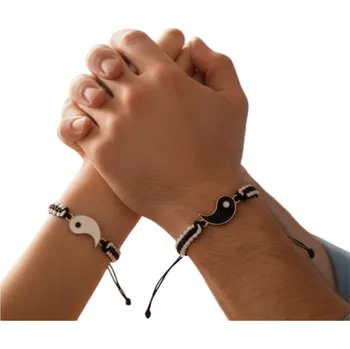 Náramek Bransoletki Yin Yang Zestaw Dla Par Náramky Jin Jang Sada pro páry: Přátelství, Láska a Rovnováha