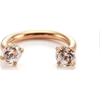 Piercing Ocelový piercing kroužek | šperk - Růžové zlato , 6mm