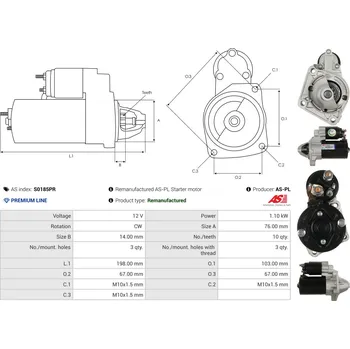 Startér Volnoběžný převod, startér AS-PL Sp. z o.o. SD6028