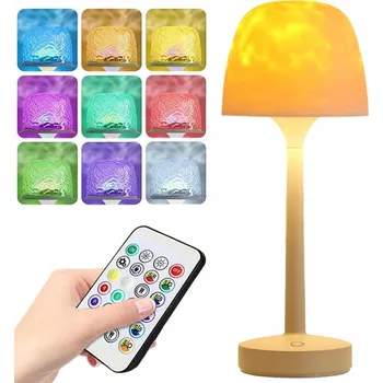 Lampička Stolní Lampa s PROJEKTOREM VLN 16 Barev DÁLKOVÝ OVLADAČ Atmosférické Světlo do Ložnice