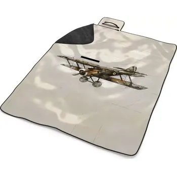 deka Sablio Plážová deka Historický dvouplošník Vintage: 200x140 cm