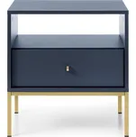 Piaski Noční stolek MS54 Mono - zlatá podstava provedení - vyber: granát