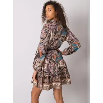 Dámské šaty Šaty DHJ SK 15053.61 černá a béžová jedna velikost