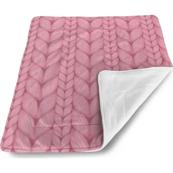 Dětská deka Sablio Dětská deka pro miminko Růžové pletení - 80x100 cm