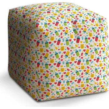 Taburet Sablio Taburet Kostka Dětské obrázky: 40x40x40 cm - Sablio