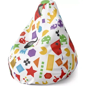 Sedací pytel Sedací vak Pear Videohra - Sablio - 70 x 95 x 15 cm