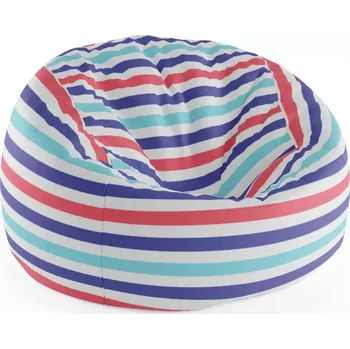 Sedací pytel Sablio Sedací vak Cocoon Barevné veselé pruhy - 115 x 75 cm x 45 cm - Sablio