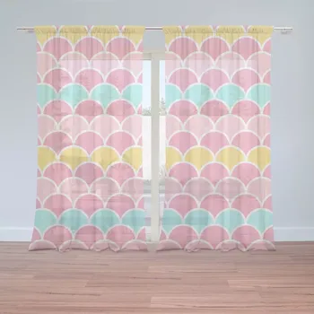 Záclona Sablio Záclony Barevné šupiny: 2 ks - 150x250 cm - Sablio