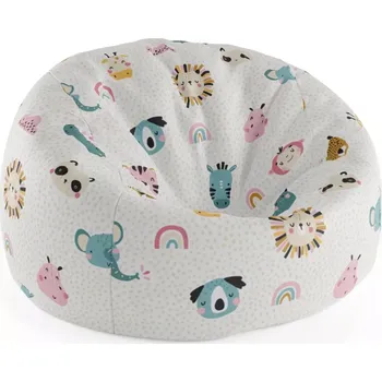 Sedací pytel Sablio Sedací vak Cocoon Hroch, zebra a slunce - 115 x 75 cm x 45 cm - Sablio