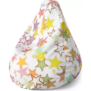 Sedací pytel Sedací vak Pear Hvězdičky - Sablio - 70 x 95 x 15 cm