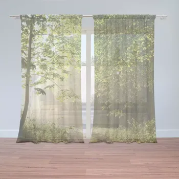 Záclona Sablio Záclony Lesní cesta: 2 ks - 150x250 cm - Sablio