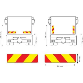 Výstražné značení samolepka tahač 2 KS.565X132 e 01 rf bicma
