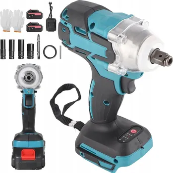 21V 520Nm Bezkomutátorový rázový utahovák 1/2" s protiskluzovou rukojetí a LED světlem